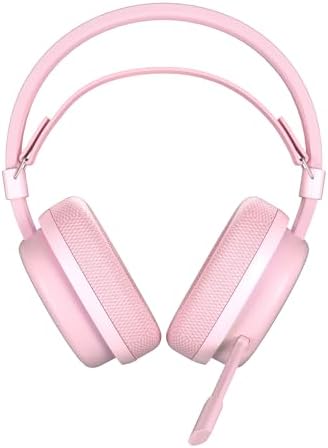 Aula G7 Tri Mode Kablosuz RGB Gaming Mikrofonlu Oyuncu Kulaklığı 40mm Driver Gürültü Engelleyici Pembe