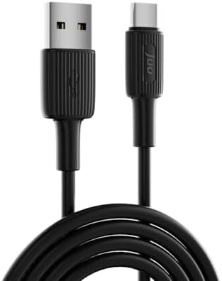 66W USB-A to USB Type-C Silikon Hızlı Şarj ve Data Kablosu Siyah 1 Metre