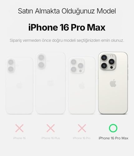 iPhone 16 Pro Max için SUPER-CRYSTAL Magsafe ile Uyumlu Kılıf Arkası Kristal Berraklığında Cam Görünüm Kenarları Darbe Emici Silikon Hybrid Kılıf (Siyah, 16 Pro Max)