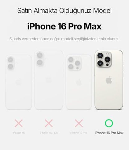 iPhone 16 Pro Max için SUPER-CRYSTAL Magsafe ile Uyumlu Kılıf Arkası Kristal Berraklığında Cam Görünüm Kenarları Darbe Emici Silikon Hybrid Kılıf (Siyah, 16 Pro Max)