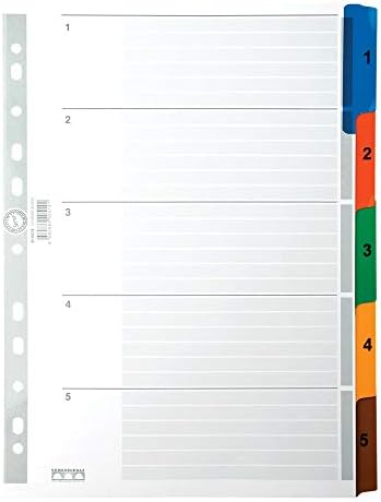 Karton Ayrac Klasik 1-5 Rakam A4