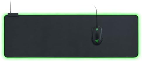 Razer Goliathus Extended Chroma - RGB aydınlatmalı ekstra büyük yumuşak XXL oyun faresi altlığı (kablo tutucu, kumaş yüzey, kapitone kenar, tüm fareler için optimize edilmiş) siyah