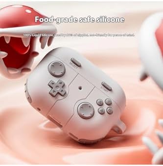 CaseOnn Kılıf Retro GamePad Siyah Siyah Galaxy Buds 3 Pro ile uyumlu