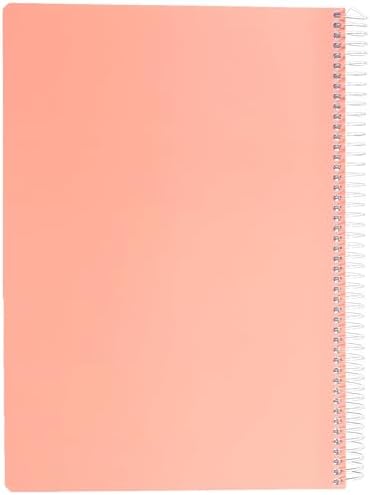 A4 Pet Spiralli Karton Kapaklı Defter 144 Yaprak - Kareli - Turuncu