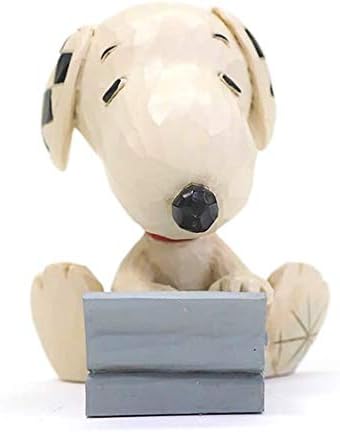 Jim Shore Peanuts Snoopy Yazma Minyatür Heykelcik, 7,5 cm, Çok Renkli