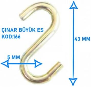 S Kanca Demiri Askı Kancası Mutfak Dolap Düzenleme Kancaları Ev Dekorasyon Kancası 10 Adet Büyük