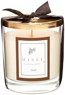 Missi Kapaklı Oud Kokulu Vegan Mum 140 gr