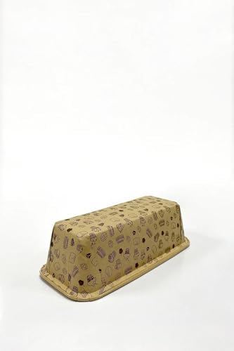 25'li Jumbo Büyük Boy Baton Kek Kalıbı Kraft Kek Desenli Muffin Kek Kapsülü, 23x7 Cm