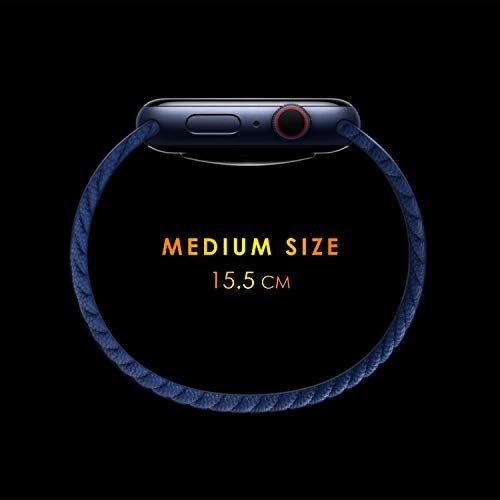 Amazfit GTR 2 Sport 47mm Kordon, (Medium Size, 155mm) Braided Solo Loop Band (Amazfit GTR 2 Sport ile Uyumlu Kordon, Akıllı Saat Kayışı)