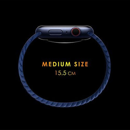 Amazfit GTR 2 Sport 47mm Kordon, (Medium Size, 155mm) Braided Solo Loop Band (Amazfit GTR 2 Sport ile Uyumlu Kordon, Akıllı Saat Kayışı)