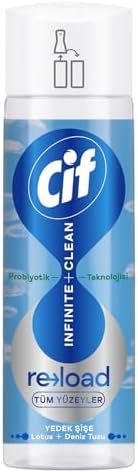 Infinite Clean Doğal Probiyotikli Yedek Şişe Tüm Yüzeyler İçin Lotus & Deniz Tuzu 280 ml
