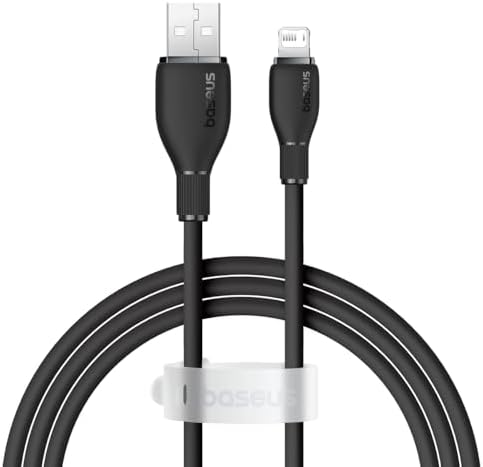 Pudding Hızlı Şarj Özellikli Lightning Kablo 2.4A, 1.2 Metre, Siyah