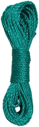 20 Metre Yeşil Naylon İp 3 mm, Çok Amaçlı Dayanıklı Çamaşır İpi, Kamp Bahçe Balkon Hamak ve Taşıma Sabitleme İpi, Dayanıklı Çamaşır İpi Kalın, Asma İpi Güçlü Halat İp, Sağlam İp, Kaliteli