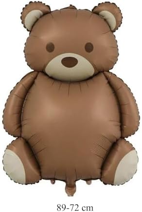 Retro Büyük Kahverengi Ayı Folyo Balon Teddy Bear 89-72 Cm