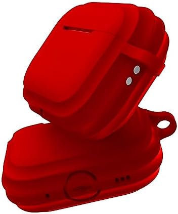 3 Uyumlu Rubber Silicone Kancalı Yumuşak Silikon Kılıf 3 Uyumlu Kulaklık Kılıfı (Kırmızı)