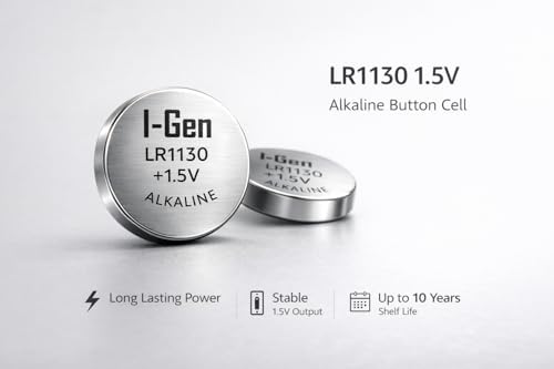 I-Gen Batteries LR1130 1.5V Alkalin Düğme Pil (AG10, L1131, 389) (20'li Paket)