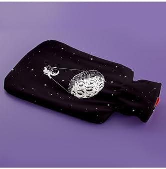 Uzay Tasarımlı Minimal Hediyelik Sıcak Su Torbası - Tasarım Kılıflı Termofor - El Ayak Isıtıcı