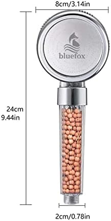 Arıtmalı Tasarruflu Duş Başlığı - 3 Ayarlı Krom & Şeffaf,%200 Artan Basınç,%35 Tasarruf, Kireç & Klor Azaltıcı