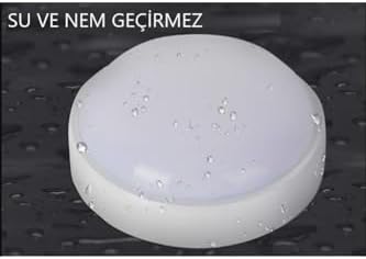 Banyo Tavan Lambası Artos 20w Yuvarlak Beyaz Balkon Lambası 6400k Beyaz Led Işık Teras Duvar Lambası (Beyaz)