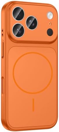Senon Apple iPhone 17 Pro İçin Kılıf Zore MagSafe Uyumlu Şarj Özellikli Kamera Korumalı Formen Kapak (Turuncu)