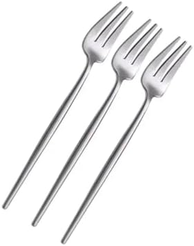 Limon ve Fondü Çatalı Seti, Gümüş Renk, 6 Parça, Çelik, 13 cm,