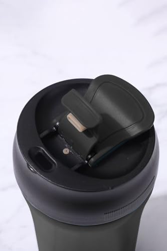 304 Çelik Siyah 400 ml Kahve El Termos Mug cin853sy