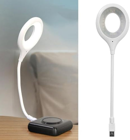Sesle Kontrol 3 Renk Işık Modlu Akrobat USB LED Kitap Okuma Işığı, USB Gece Işığı Lambası, 20 LED, Sesle Kontrol Masası Işığı, Ses Komutları Açıklamada Mevcuttur