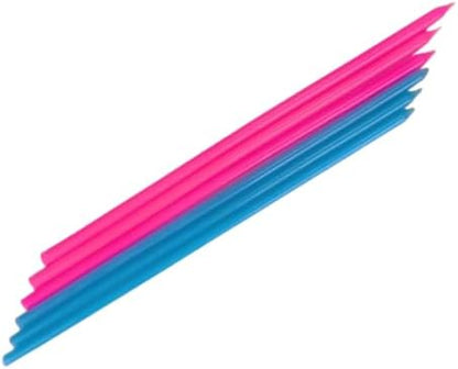 Pembe Mavi Çubuk Mum 20 cm 6 Adet