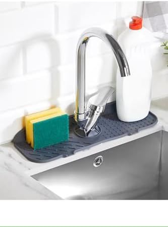 Elastik Musluk Mat Su Tutucu Düzenleyici Silikon Kaydırmaz Mutfak Banyo Lavabo Tezgah Üstü Matı