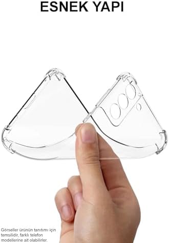 Apple iPhone 15 Pro Kapak Kamera Korumalı Airbag Antishock Köşe Korumalı Şeffaf Silikon Kılıf