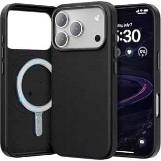 - iPhone 17 Pro ile uyumlu Kılıf Leather Magsafe Deri Liquid Kapak Hassas Butonlu içi Kadife Sert Silikon