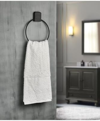 Paslanmaz Çelik Yapışkanlı Yuvarlak Havluluk | Delmeden Montaj | Banyo, Mutfak, Lavabo Kullanımı