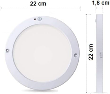 20W Gece Gündüz Sensörlü Sıva Üstü Tavan Armatür Cata Bologna Slim Kasa Panel LED Armatür 2050 Lm (Gün Işığı)