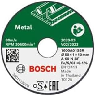 Professional Accessories 3 adet kesme diski (metal için, çap 50 mm, aksesuar Professional Accessories EasyCut & Grind)