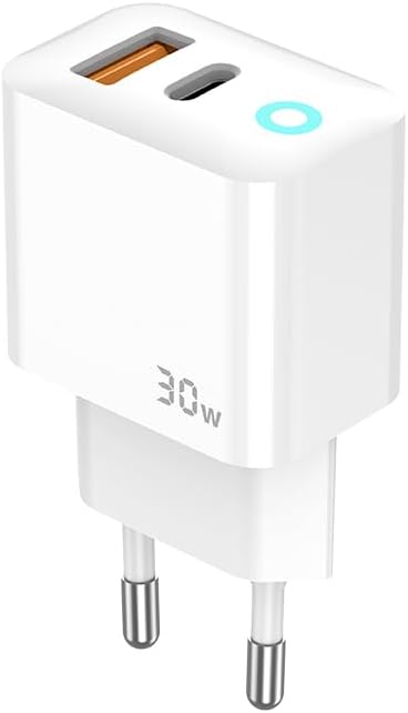 Blue Moon PD 30Watt Hızlı Şarj Aleti, A + C Girişli, Beyaz