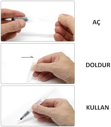 SU HAZNELİ SULU BOYA FIRÇASI 6'LI PAKET