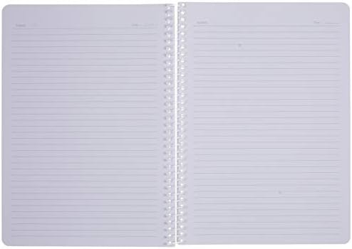 A4 Pet Spiralli Karton Kapaklı Defter 144 Yaprak - Çizgili - Mavi