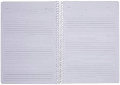 A4 Pet Spiralli Karton Kapaklı Defter 144 Yaprak - Çizgili - Mavi