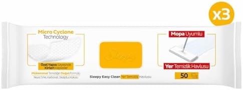 Easy Clean Arap Sabunu Katkılı Mopa Uyumlu Yer Temizlik Havlusu&Mendili 3x50 (150 Yaprak)