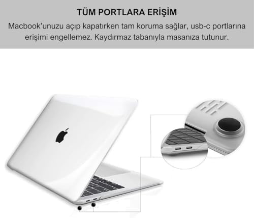 MacBook Pro 14 inç 2021-2024 M4/M3 Max/M3 Pro/M3/M2/M1 Max/M1 Pro/M1 Çip ile Uyumlu Şeffaf Dayanıklı Koruyucu Kılıf, Ultra İnce Elastik Kapak A2442 A2779 A2918 A2992 A3112 A3185 A3401 (Şeffaf)