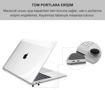 MacBook Pro 14 inç 2021-2024 M4/M3 Max/M3 Pro/M3/M2/M1 Max/M1 Pro/M1 Çip ile Uyumlu Şeffaf Dayanıklı Koruyucu Kılıf, Ultra İnce Elastik Kapak A2442 A2779 A2918 A2992 A3112 A3185 A3401 (Şeffaf)