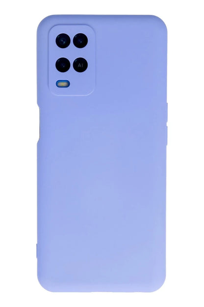 Oppo A54 4G Kılıf Nano içi Kadife Silikon - Lila