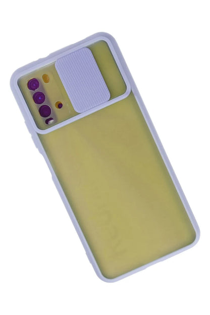 Xiaomi Redmi 9T Kılıf Palm Buzlu Kamera Sürgülü Silikon - Lila