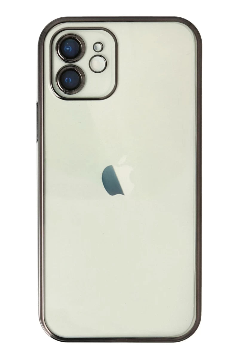 Apple iPhone 12 Kılıf Razer Lensli Silikon - Siyah