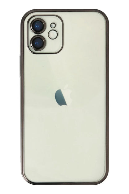 Apple iPhone 12 Kılıf Razer Lensli Silikon - Siyah