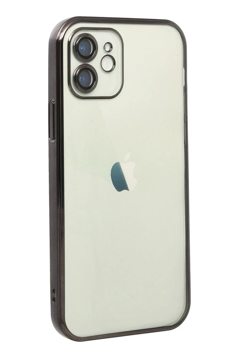 Apple iPhone 12 Kılıf Razer Lensli Silikon - Siyah