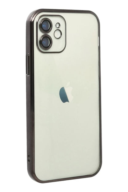 Apple iPhone 12 Kılıf Razer Lensli Silikon - Siyah