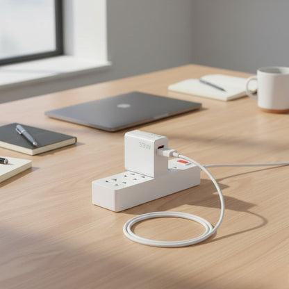 33W Hızlı Şarj Adaptörü – Type-C Kablolu, USB Çıkışlı, Akıllı Şarj Destekli Duvar Tipi Şarj Cihazı (5643)