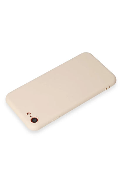 Apple iPhone 7 Kılıf First Silikon - Krem