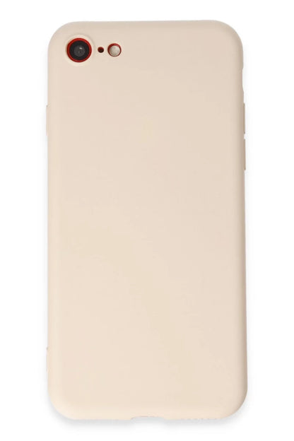 Apple iPhone 7 Kılıf First Silikon - Krem